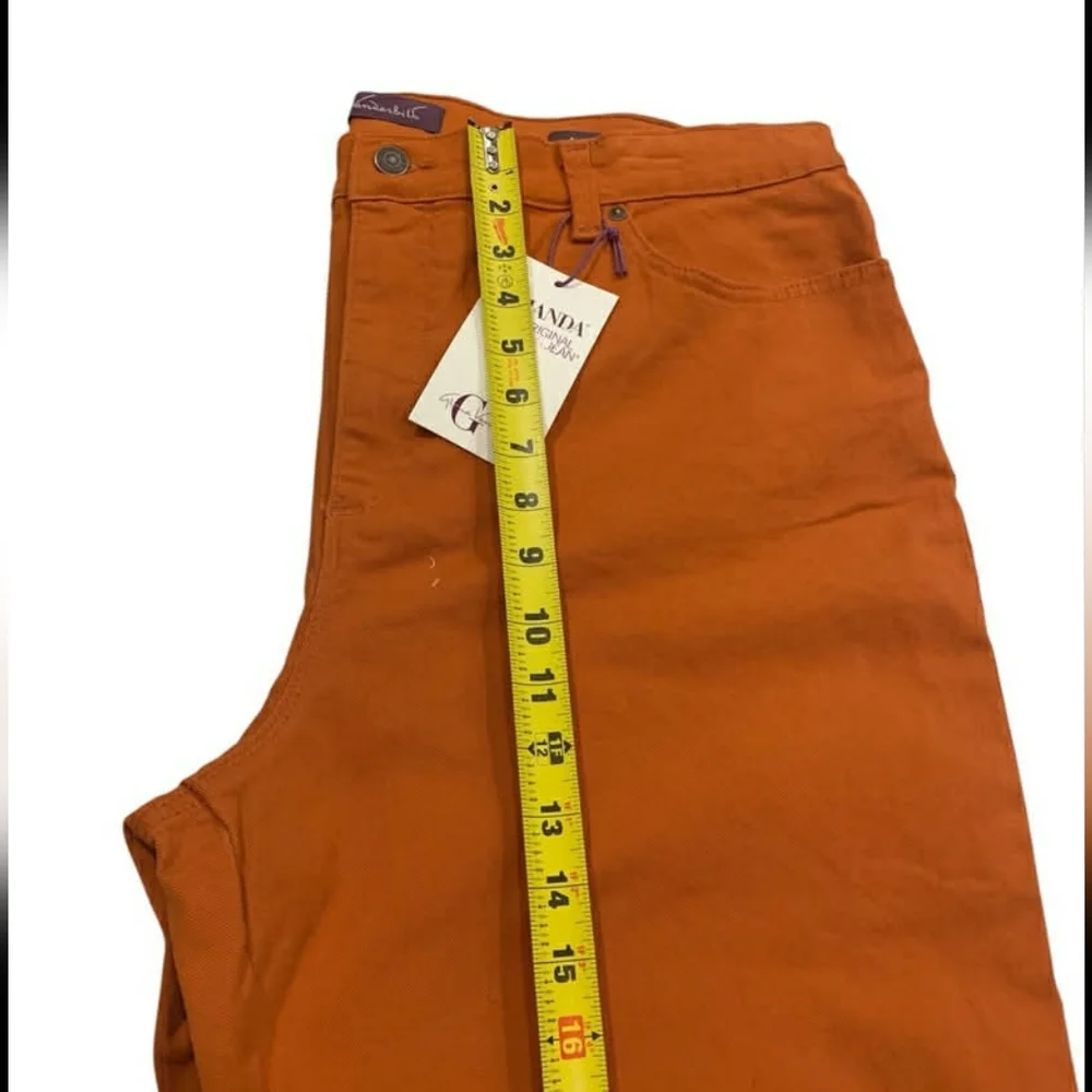 Gloria Vanderbilt Amanda Jeans 18 Average Terracotta Orange Slimming‎ Tapered
